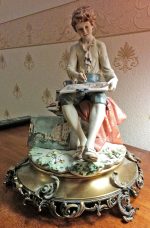 Painter Boy Porcelain Figurine