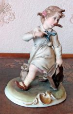 School Girl Porcelain Figurine