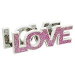Mosaic Glass Standing Love Letters Decoration