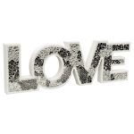 Mirrored Mosaic Glass Standing Love Letters Decoration