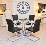 Black Quilt Back Dining Chair Set