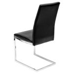 Quilt Back Black Dining Chair - Back