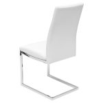 Quilt Back White Dining Chair - Back