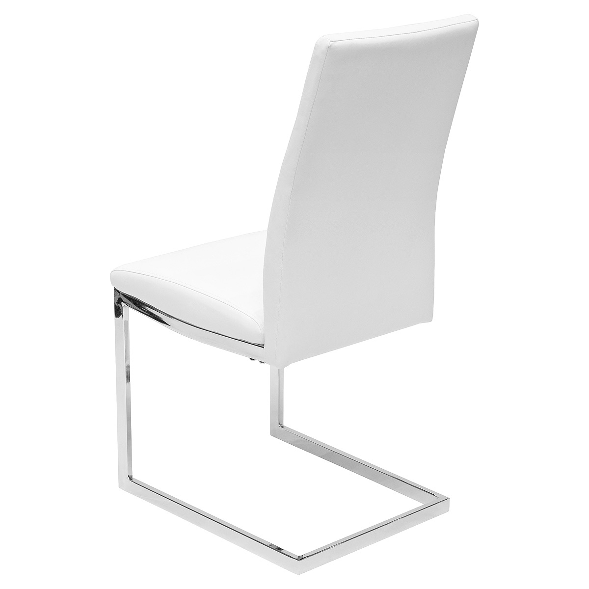 Quilt Back White Dining Chair - Back