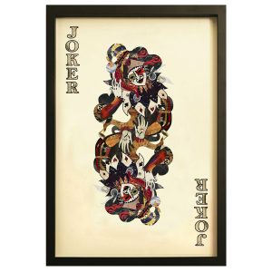 Joker Playing Card Collage Wall Art