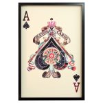 Ace of Spades Playing Card Collage Wall Art