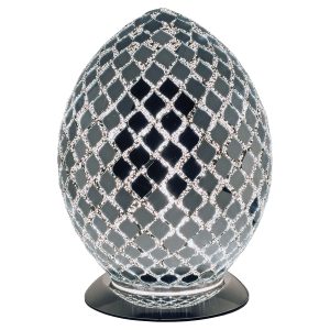 Mosaic Glass Egg Lamp - Mirrored Tile