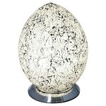 Mosaic Glass Egg Lamp - White