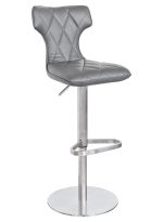 Ava Bar Stool in Grey - Front