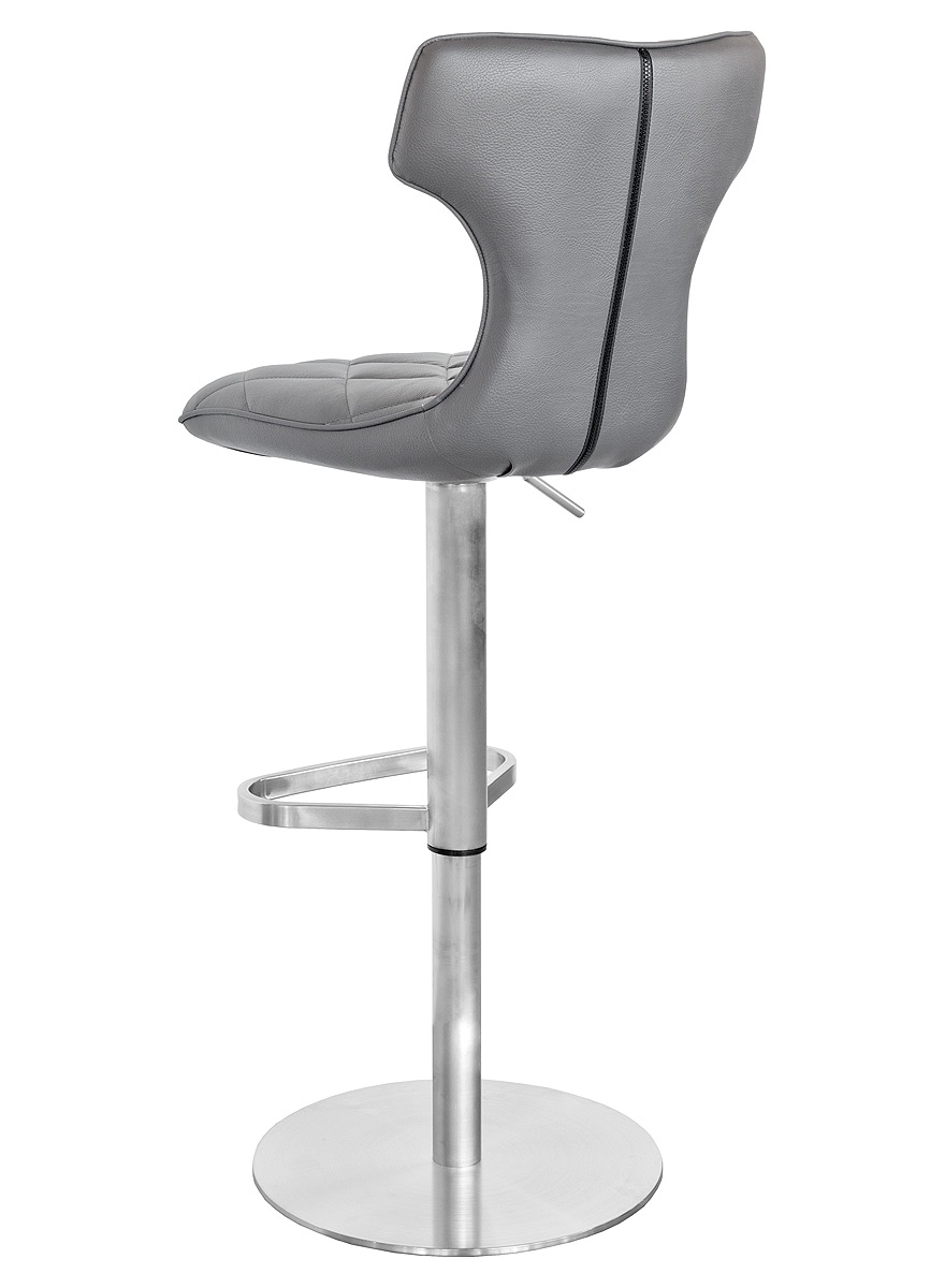 Ava Bar Stool in Grey - Back