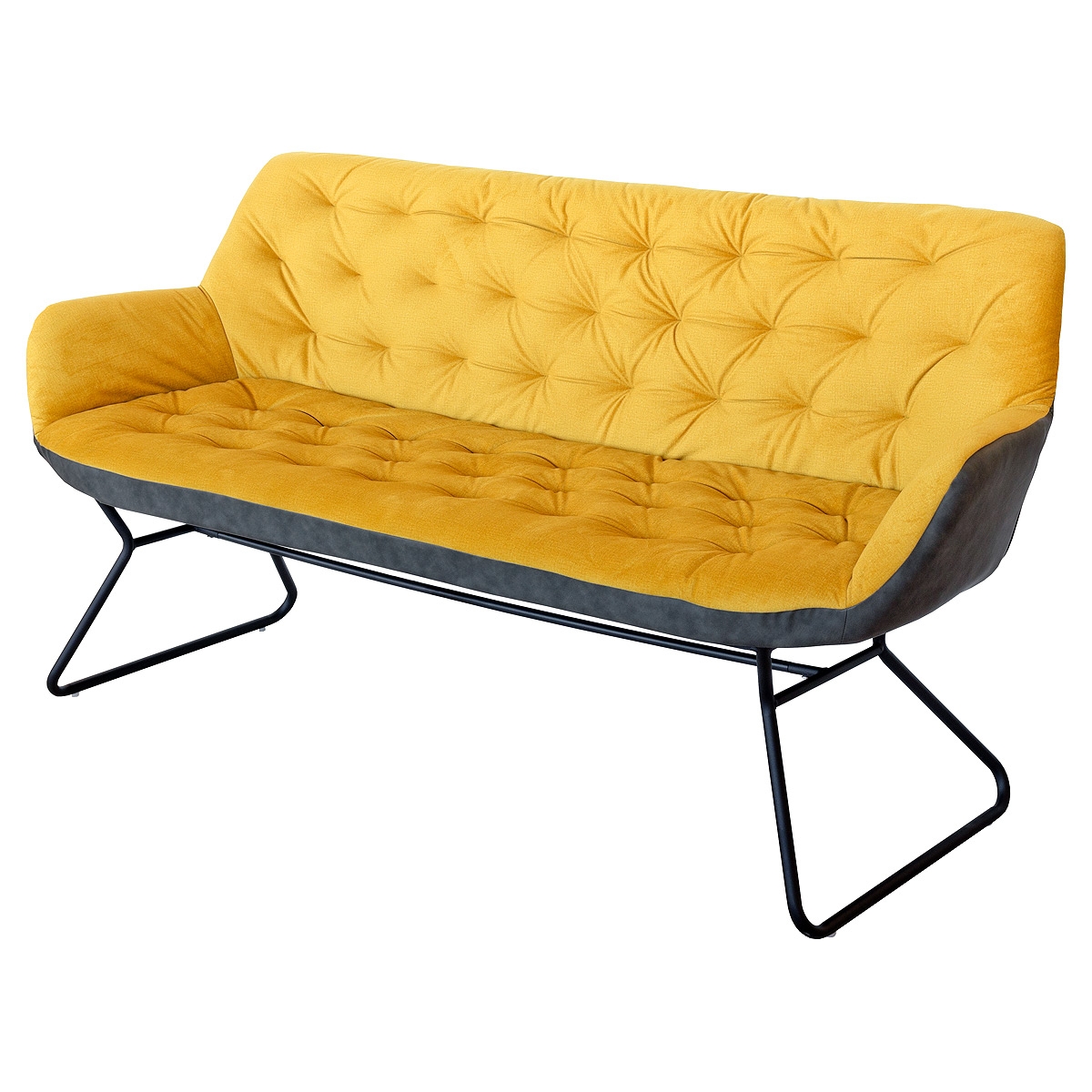 Leyton Two-tone Sofa in Yellow
