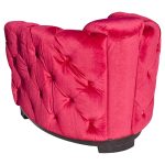 Deep Button Pink Club Chair - Back