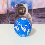 Glass Blue Globe in our Showroom