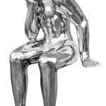 Ceramic Thinking Man Sculpture