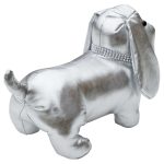 Silver Doggy Door Stop Plush - Back