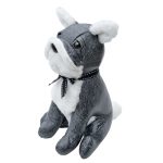 Grey Bulldog Door Stop Plush