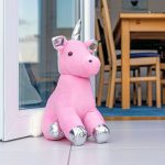 Pink Unicorn Door Stop Plush in our Showroom