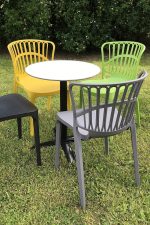 Eden Garden Stacking Chair Set Outside