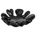 Ceramic Round Black Splash Dish