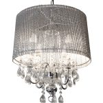 Beaumont Four Light Silver Tube Chandelier