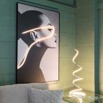 LED Chrome Spiral Floor Lamp in our Showroom