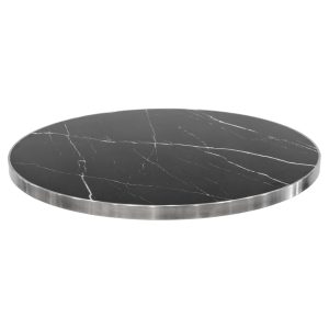 Black Marble Round Table Top