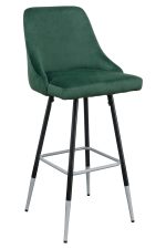 Fiona Green Fabric Bar Stool - Front View