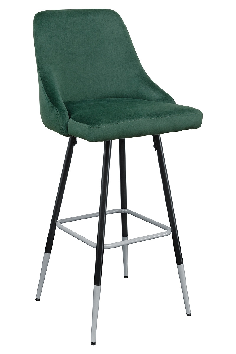 Fiona Green Fabric Bar Stool - Front View