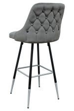 Fiona Grey Fabric Bar Stool - Back View