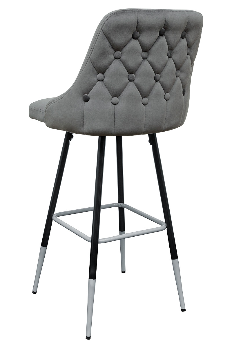 Fiona Grey Fabric Bar Stool - Back View