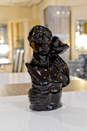 Lovers torso ebony black bust in our showroom