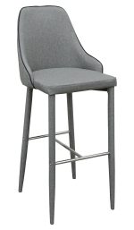 Duncan Bar Stool in Grey Fabric