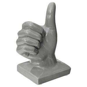 Ceramic Grey Hand - Thumbs Up