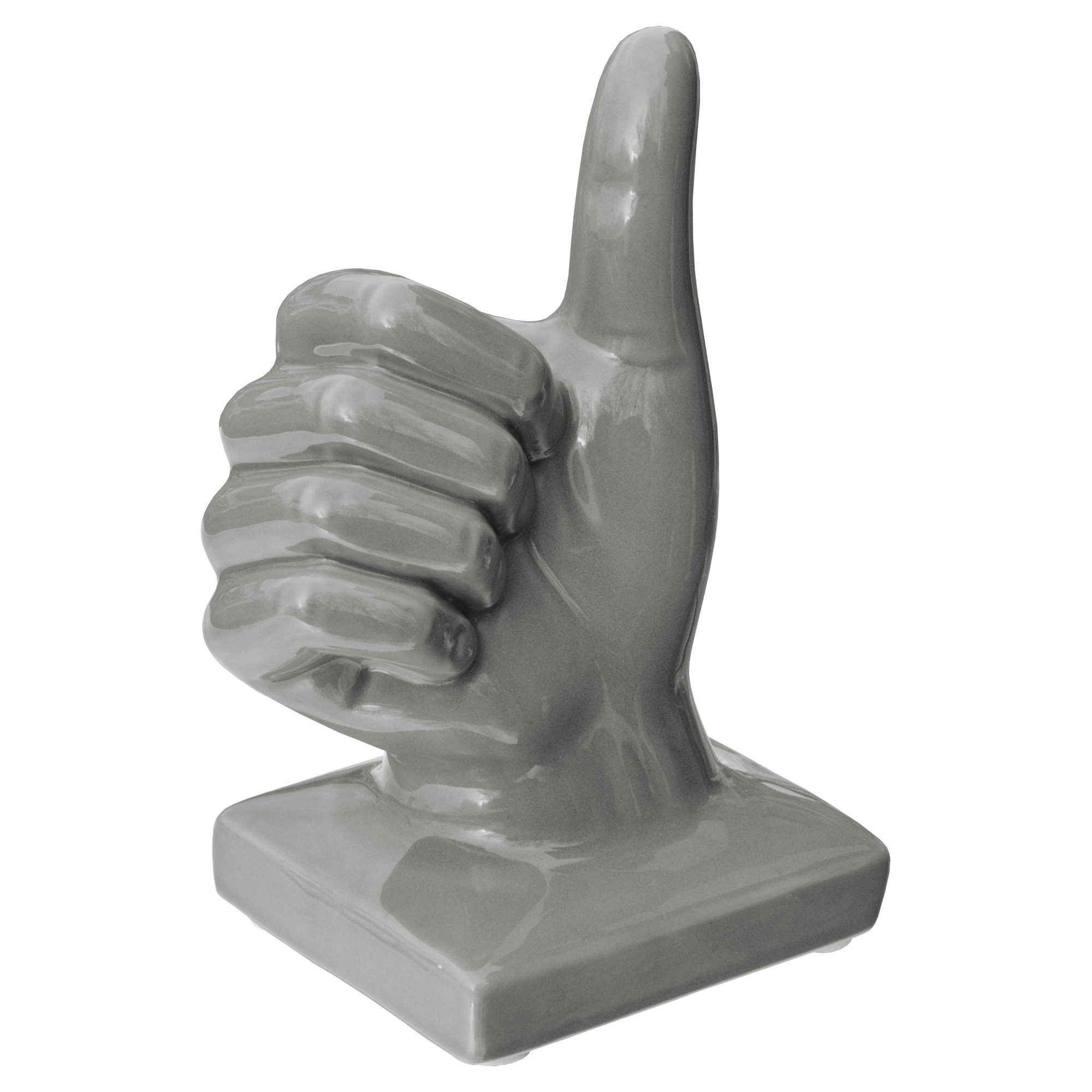 CP121GY Ceramic Grey Hand - Thumbs Up Ceramic Grey Hand - Thumbs Up