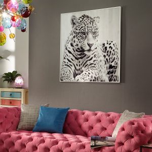 Leopard glass art picture lifestyle