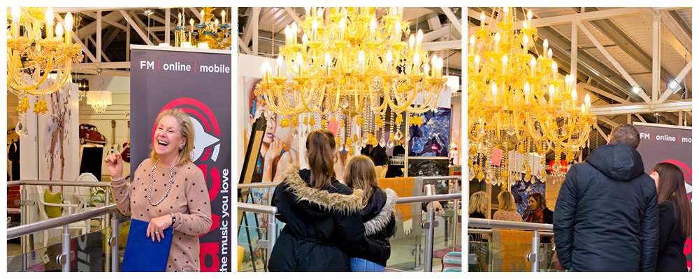 Febland Radio Wave Competition to count the number of crystals on our gold chandelier.