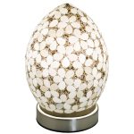 Mini Mosaic Glass Egg Lamp - Opaque
