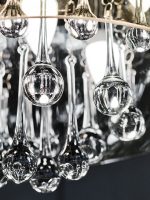 Smoked Shade Chandelier - Droplet Detail