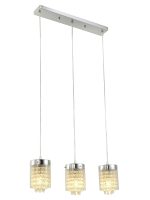 Three Light Glass Shade Pendant Light