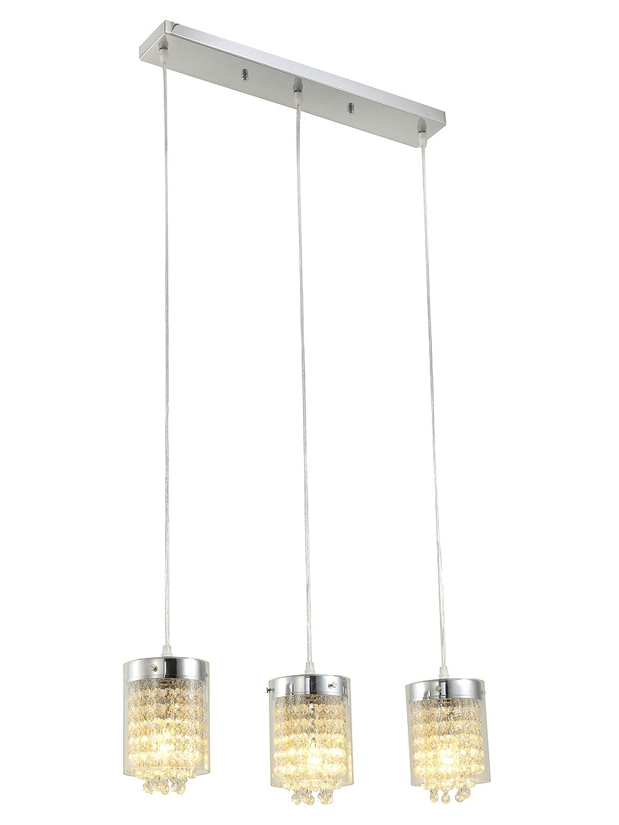 Three Light Glass Shade Pendant Light
