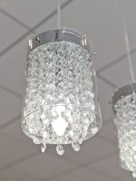 Three Light Glass Shade Pendant Light - Shade Detail