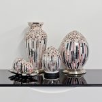 Mosaic Glass Lamps - Arc Deco Together - Turned Off