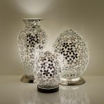 Mosaic Glass Lamps - Mirrored Flower Together