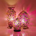 Mosaic Glass Lamps - Purple Tile Together