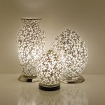 Mosaic Glass Lamps - White Together
