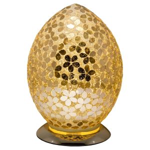 Mosaic Glass Egg Lamp - Gold