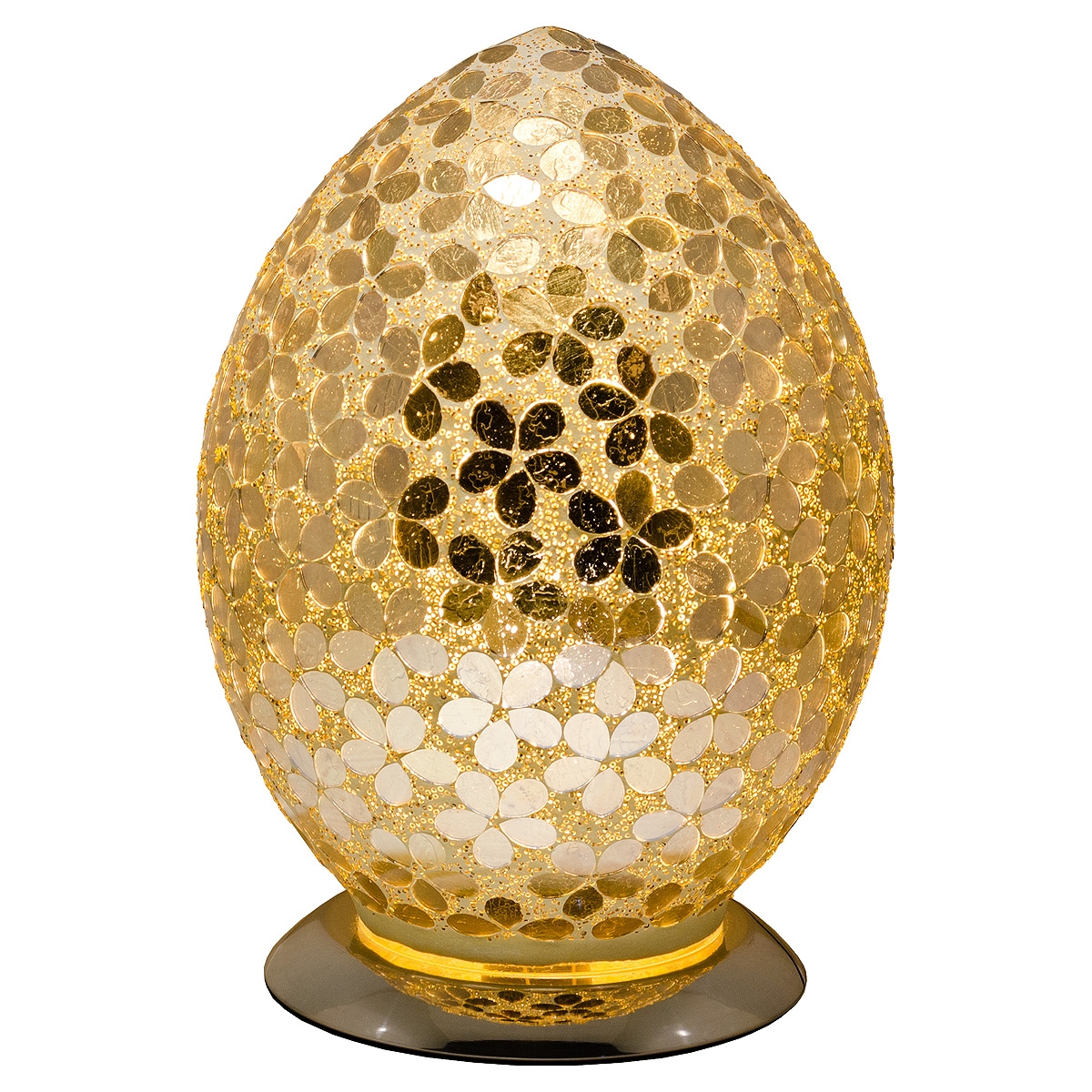 Mosaic Glass Egg Lamp - Gold Mosaic Glass Egg Lamp - Gold