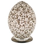 Mosaic Glass Egg Lamp - White