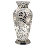 Mosaic Glass Vase Lamp - Mirrored Art Deco