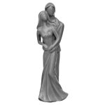 Ceramic Grey Wedding Couple Statue